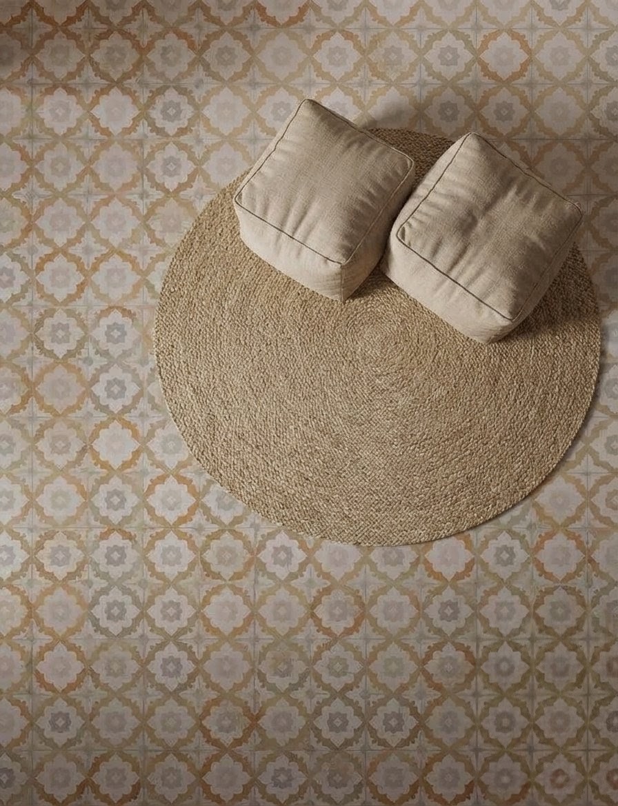 Geometría cotidiana: suelos y maderas con baldosa y fibras