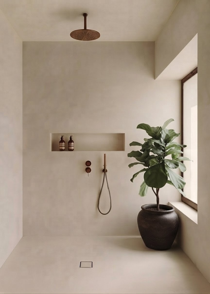 Una pausa natural: baño con mineral y latón